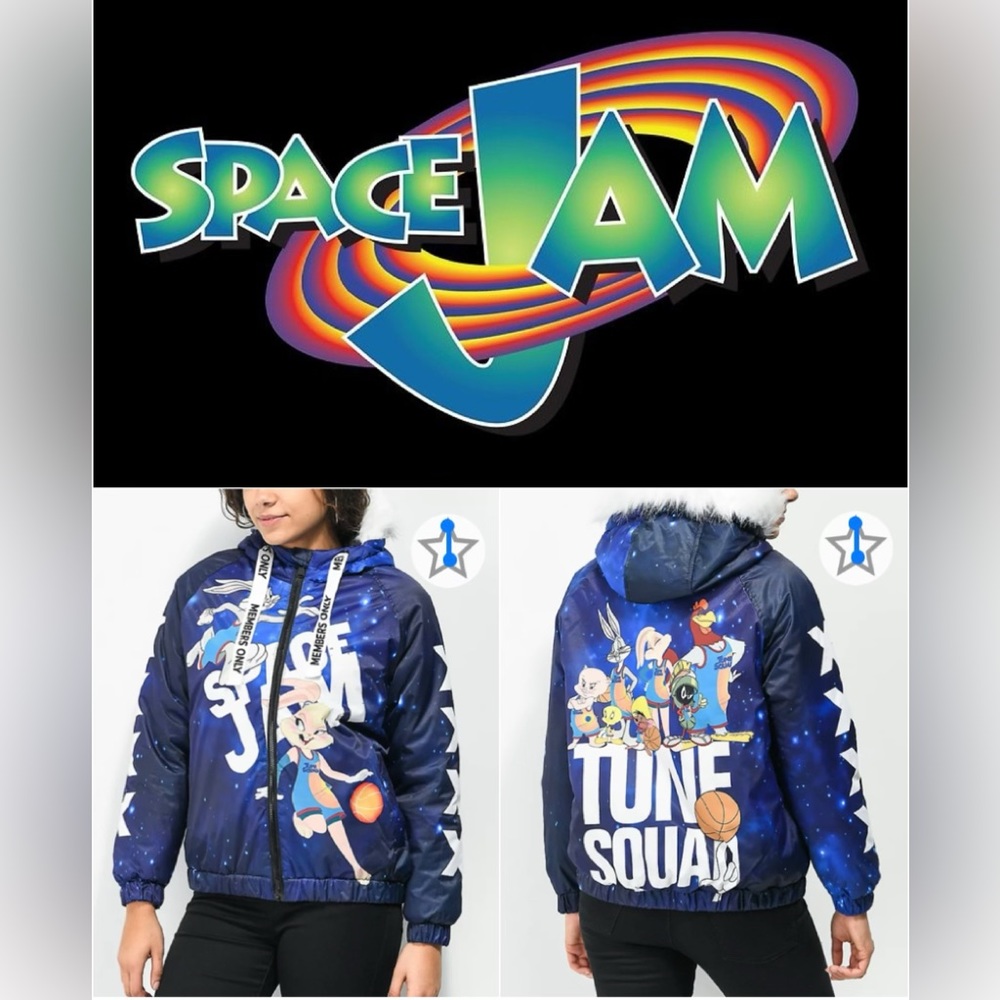 🆕💙SPACE JAM COAT WITH FUR TRIM HOOD💙🆕